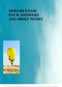 QMI1500 EXAM PACK ANSWERS AND BRIEF NOTES