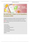 FIN 582 Exam 1 (Unit 1,2,3,4) Questions & Answers 2024.