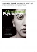 Test Bank for Abnormal Psychology An Integrative Approach 8th Edition By David H. Barlow