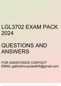 LGL3702 Exam pack 2024(Questions and answers)