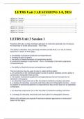 LETRS Unit 3 All SESSIONS:  1,2.3,4,5,6,7,8, 2024 Comprehensive Questions and Answers 
