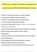 LETRS Unit 1, Session 2: Pragmatic Language Use in Social Contexts (UPDATED 2024 Edition)