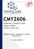 CMY2606 Assignment 1 (DETAILED ANSWERS) Semester 1 2024 - DISTINCTION GUARANTEED