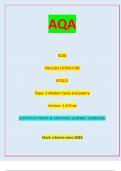 AQA GCSE ENGLISH LITERATURE 8702/2 Paper 2 Modern texts and poetry Version: 1.0 Final IB/M/Jun23/E9 8702/2