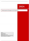 Module opdracht Management en organisatie - Cijfer 9,5 inclusief beoordeling - M&O NCOI - Januari 2024