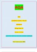 AQA GCSE COMBINED SCIENCE: TRILOGY 8464/B/2H Biology Paper 2H Version: 1.0 Final *JUN238464B2H01* IB/M/Jun23/E7 8464/B/2H QUESTION PAPER & MARKING SCHEME/ [MERGED]