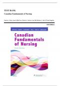 Test Bank for Canadian Fundamentals of Nursing 6th Edition by Potter - All chapters 1-48 (questions & answers) A+ guide