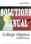 SOLUTIONS MANUAL for College Algebra Essentials 1st Edition by Julie Miller. ISBN-13 978-0078035616. (All Chapters R & 1-5 in 707 Pages).