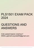 PLS1501 Exam pack 2024 (Questions and answers)