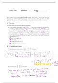 Linear Algebra Homework Solutions