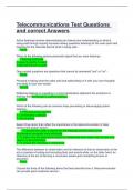Telecommunications Test Questions and correct Answers