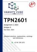 TPN2601 Assignment 2 (ANSWERS) 2024 - DISTINCTION GUARANTEED