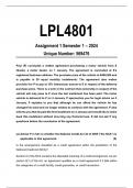 LPL4801 Assignment 1 Semester 1 2024 Solutions