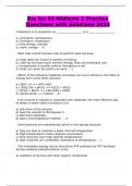 Bio Sci 93 Midterm 2 Practice Questions with Solutions 2024