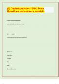 (5) Cephalopods lec 13/14, Exam  Questions and answers, rated A+/ APPROVED EXAM PREDICTION PAPER/ 