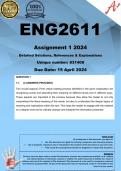 ENG2611 Assignment 1 (COMPLETE ANSWERS) 2024 (831408) - DUE 15 April 2024