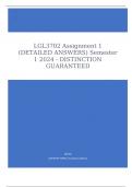 LGL3702 Assignment 1 (DETAILED ANSWERS) Semester 1 2024 - DISTINCTION GUARANTEED.