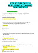 HESI RN EXIT EXAM V4 QUESTIONS AND ANSWERS  2024…GRADE A+ HESI EXIT EXAM V4 2024/2025 