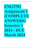 ENG3701 Assignment 1 (COMPLETE ANSWERS) Semester 1 2024 - DUE March 2024