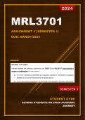 MRL3701 Assignment 1 (Semester 1) - Due: 14 March 2024