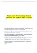    Rasmussen: Pharmacology Exam 2 questions and answers latest top score.