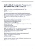 CLC 046 DoD Sustainable Procurement Program Exam Study Guide 2024 