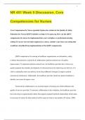 NR 451 Week 5 Discussion, Core  Competencies for Nurses 