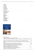 TEST BANK Wong's Nursing Care of Infants and Children, 12th Edition 2024 Chapter 1-34 | All Chapters