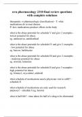 uvu pharmacology 2310 final review questions with complete solutions