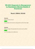 NR606 / NR 606 Week 6 (Latest Update 2024/ 2025): Diagnosis & Management in Psychiatric-Mental Health II Practicum | Complete Guide with Questions and Verified Answers | 100% Correct - Chamberlain