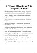 VP Exam 1 Questions With Complete Solutions