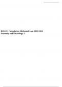 BIO 253 Cumulative Midterm Exam 2023/2024 Anatomy and Physiology 1.