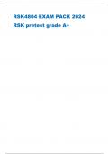 RSK4804 EXAM PACK 2024 RSK pretest grade A+