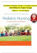 TEST BANK For Pediatric Nursing- A Case-Based Approach, 2nd Edition by (Tagher, 2024), Verified Chapters 1 - 34, Complete Newest Version
