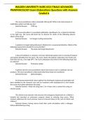 WALDEN UNIVERSITY NURS 6521 FINALS ADVANCED PHARMACOLOGY Exam Elaborations Questions with Answers Graded A