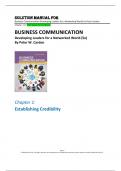 Solution Manual For Business Communication Developing Leaders for a Networked World 5th Edition by Peter Cardon Chapter(1-17)With Appendix and Bouns