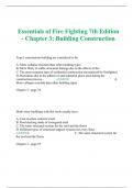 Essentials of Fire Fighting 7th Edition - Chapter 3: Building Construction