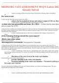 MEDSURG VATI ASSESSMENT 90 Questions & Answers Exam 100% Correct