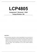 LCP4805 Assignment 1 Solutions Semester 1 2024
