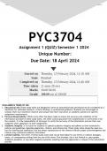 PYC3704 Assignment 1 (QUIZ ANSWERS) Semester 1 2024 - DISTINCTION GUARANTEED