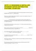 CETP 4.1( DESIGNING & INSTALLING EXTERIOR VAPOR DISTRIBUTION SYSTEMS ) EXAM 2024 