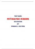 Test Bank For Psychiatric Nursing 8th Edition by Norman L. Keltner |All Chapters,  2024|