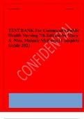 Test Bank For Community Public Health Nursing 7th Edition by Mary A. Nies, Melanie McEwen | Complete Guide 2022 100% PASS, Melanie McEwen | Complete Guide 2022 100% PASS