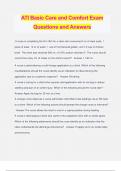 ATI Basic Care and Comfort Exam Questions and Answers