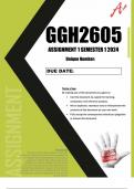 GGH2605 assignment 1 solutions semester  1 2024