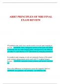 Nursing Med surg ARRT Principles of MRI FINAL Exam Review 2024