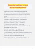Biomechanics Exam 2: Knee Questions and Answers