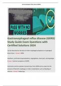 Gastroesophageal reflux disease (GERD) Study Guide Exam Questions with Certified Solutions 2024