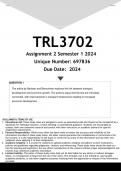 TRL3702 Assignment 2 (ANSWERS) Semester 1 2024 - DISTINCTION GUARANTEED