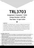 TRL3703 Assignment 3 (ANSWERS) Semester 1 2024 - DISTINCTION GUARANTEED